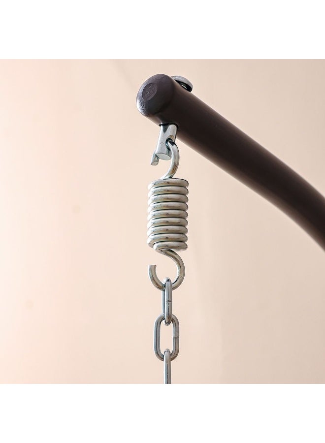 DANUBE HOME Luxury Lisbon Swing Chair, Stylish Hanging Chair With Durable Frame & Comfortable, Perfect Indoor Or Outdoor Relaxation Seat For Living Room, Balcony, Or Garden – Grey - Image 3