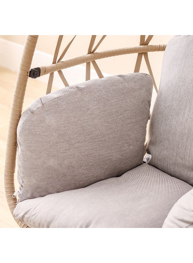 DANUBE HOME Luxury Lisbon Swing Chair, Stylish Hanging Chair With Durable Frame & Comfortable, Perfect Indoor Or Outdoor Relaxation Seat For Living Room, Balcony, Or Garden – Grey - Image 4