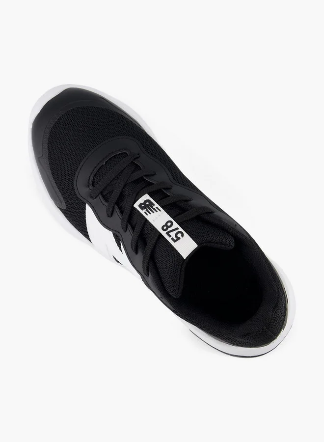 New Balance Boys' Logo Print Lace-Up Sports Shoes