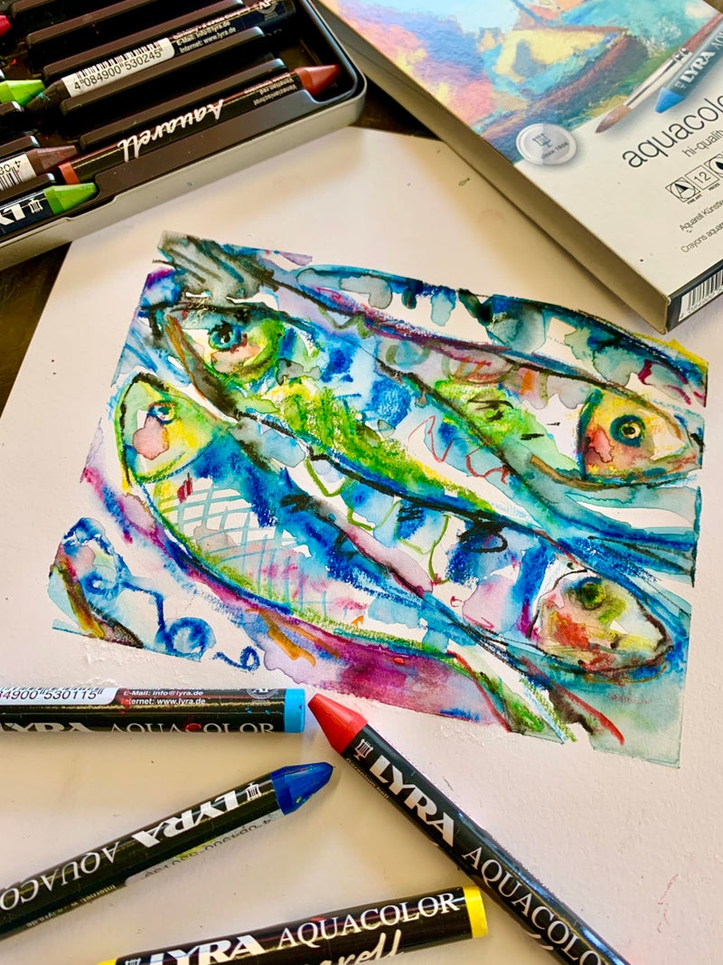 LYRA Aquacolor Water-Soluble Wax Crayons, Set of 24 Crayons, Assorted Colors (5611240) - Image 2