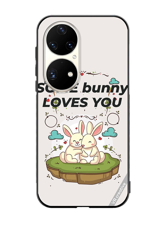VR CREATIVE Protective Case Cover For Huawei P50 Pro Love Bunny Design Multicolour - Image 1