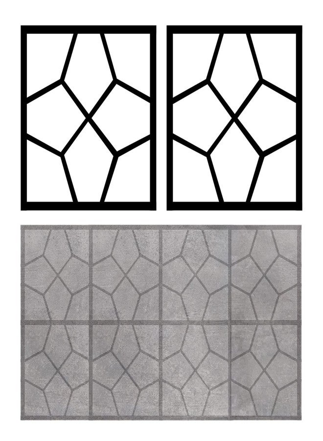 VanSmaGo Concrete Molds and Forms,2Packs 15.7 x 15.7 x 1.6 inch DIY Reusable Walkway Walk Maker Pathmate Paving Pavement Stepping Stone Outdoor Paver Path Garden Lawn Yard Patio Cement Mold - Image 1