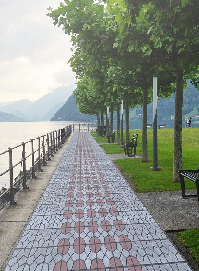 VanSmaGo Concrete Molds and Forms,2Packs 15.7 x 15.7 x 1.6 inch DIY Reusable Walkway Walk Maker Pathmate Paving Pavement Stepping Stone Outdoor Paver Path Garden Lawn Yard Patio Cement Mold - Image 4
