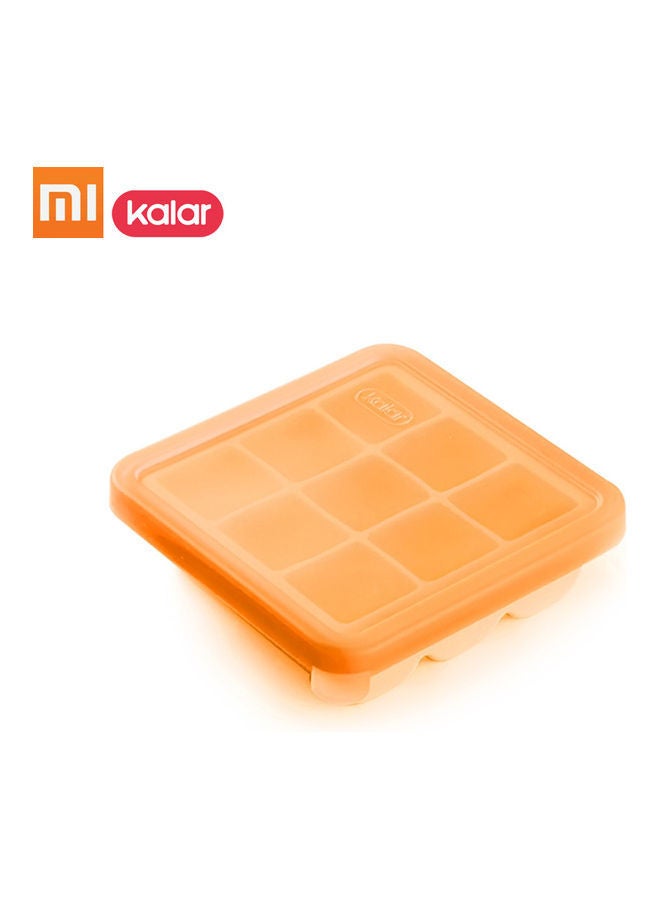 NIBEMINENT 20~200 ℃ DIY Ice Mold Square Shape Fruit Cube Tray Orange 25 x 10 20cm - Image 1