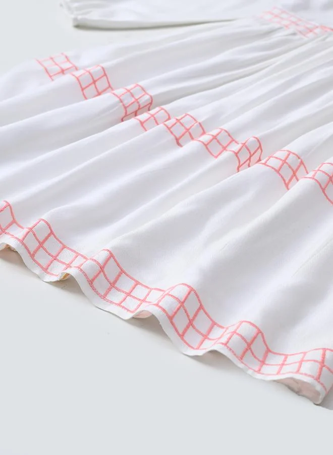 BELLA MODA Embroidered Cotton Dress