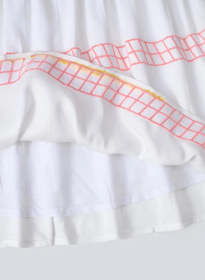BELLA MODA Embroidered Cotton Dress