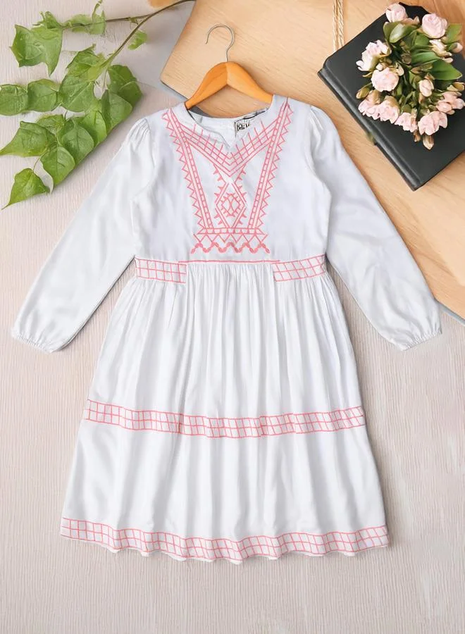 بيلا مودا Embroidered Cotton Dress