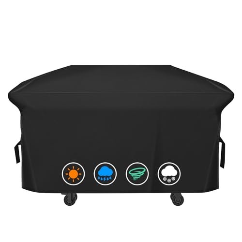 ZBXFCSH Heavy Duty 600D Polyester Cover compatible with Blackstone 36 inches 5482 Griddle Cooking Station with Hood,also compatible with Blackstone 28 inch XL,Outdoor Flat Top Gas Grill Cover with Straps - Image 1