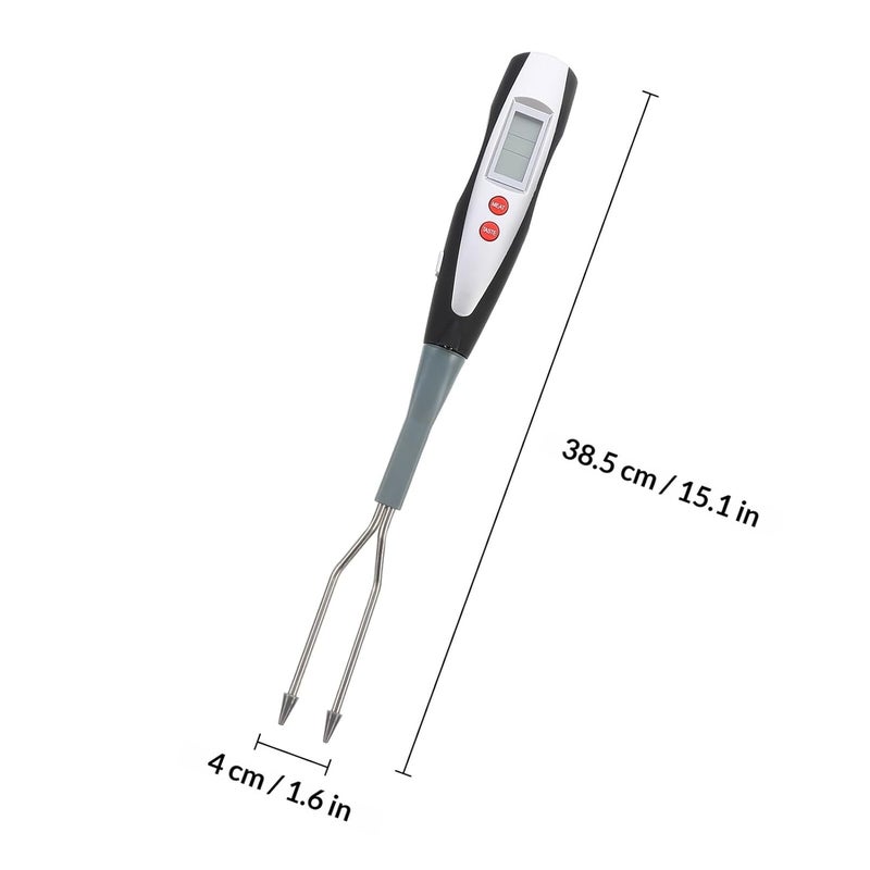Generic Digital BBQ Thermometer Fork with Meat Probe, Instant Read Cooking Thermometer for Outdoor Grilling and Home BBQ, Black Temperature Display Fork for Steak, Pork, and Lamb - Image 2