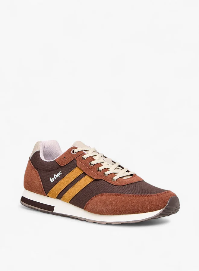 Lee Cooper Men's Panelled Sneakers with Lace-Up Closure