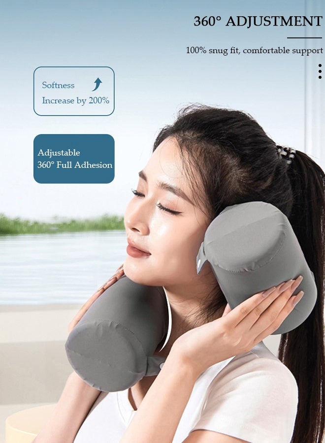 DUNISO Twist Memory Foam Travel Pillow, Neck Pillow for Neck, Chin, Lumbar and Leg Support Pain Relief, Adjustable Ergonomic Neck Pillow for Airplane, Car, Home - Image 3