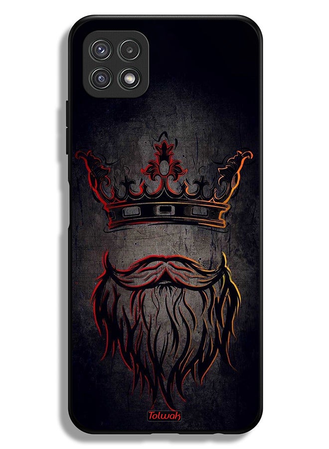 Tolwak Samsung Galaxy A22 5G Protective Case Cover King Artwork - Image 1