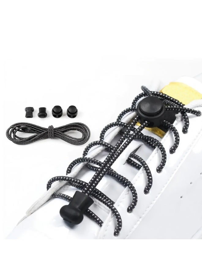 2 Pairs Elastic No Tie Shoe Laces,Tieless Shoelaces for Adults and Kids - Image 4