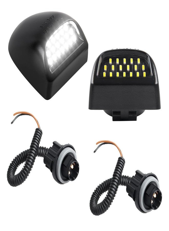 Gempro مجموعة مصابيح لوحة الترخيص الخلفية LED من Gempro مع مقبس وحزمة أسلاك لسيارات كاديلاك إسكاليد، وشيفروليه سيلفرادو 1500، 2500، 3500، وسوبربان، وتاهو، وجي إم سي سييرا 1500، 2500، 3500، ويوكون XL، لون أبيض 6000 كلفن - Image 1