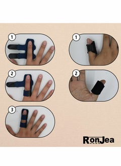 KASTWAVE 6 Pcs Trigger Finger Splints, 4 Double Straps & 2 Single Straps Finger Splint Support Brace Kit, Finger Straightener for Broken / Straightening / Arthritis  - Image 3