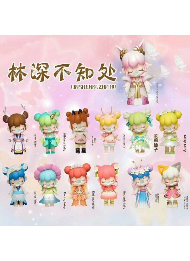 Generic - If You Come To Lin Shen Do Not Know Where The 24 Solar Terms Zodiac Online Red Explosions Hand-made Blind Box Doll Machine Twist Egg Machine Toys-Color:Fantasy Museum Complete Set Of 12 Pieces [end Box] - Image 1