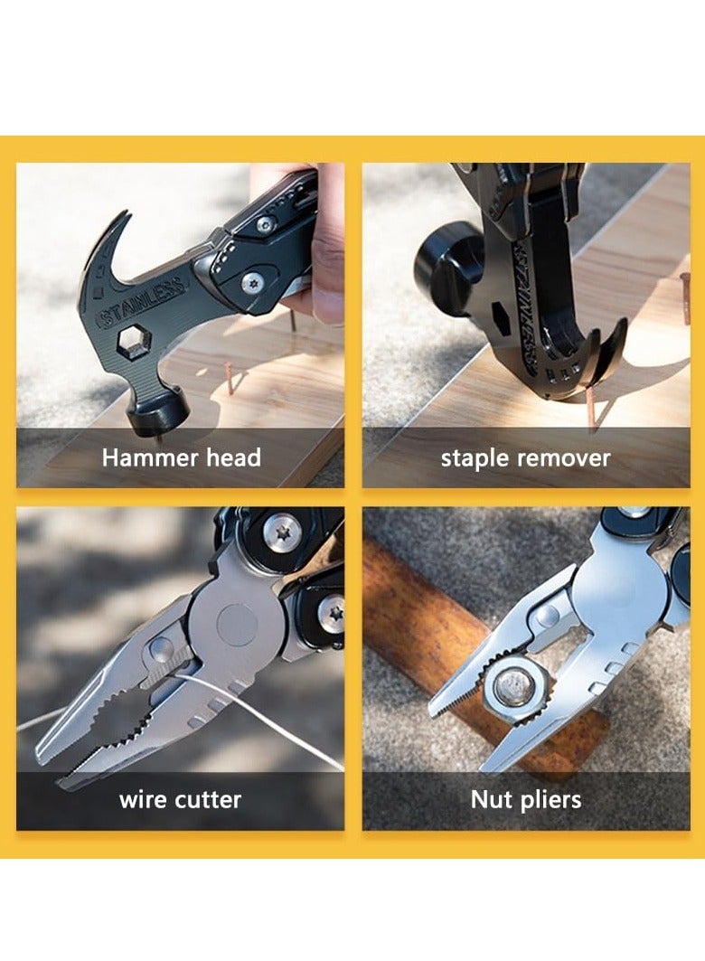 Zikra Hammer Multitool,14 in 1 Pliers Bottle,Opener Screwdriver,Camping Survival Gear,Tools for Outdoor Travel,Household Tools,Gifts for Men,Gifts for Husba - Image 3