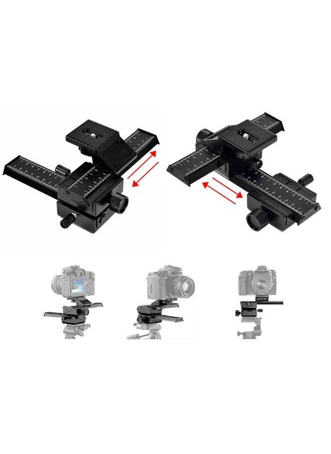 Generic - 4 Way Macro Focus Rail Slider for Close-Up Shooting Cameras with Standard 1/4-Inch Screw - Image 1
