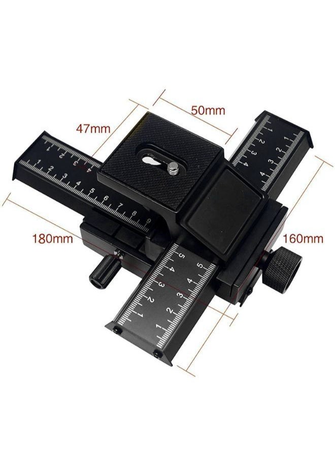 Generic - 4 Way Macro Focus Rail Slider for Close-Up Shooting Cameras with Standard 1/4-Inch Screw - Image 1