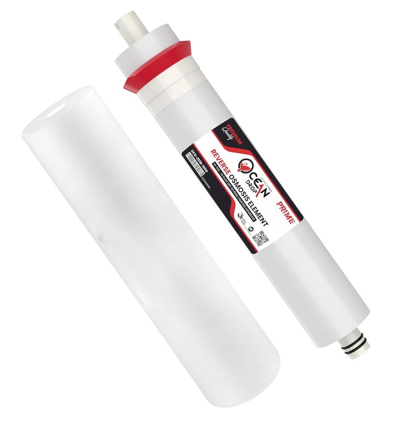 Ocean Drop Reverse Osmosis Membrane 100 GPD Work up to 25003000 TDS RO Membrane Water Filter Replacement Fits All Domestic Under Sink RO Drinking Water Purifier and Filter System with PP Spun - Image 1