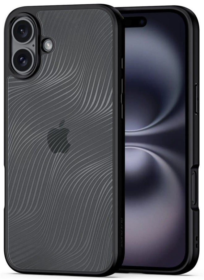 DUX DUCIS iPhone 16 Case, [SGS Dropproof Certification][Streamline Texture][Frosted Feel] Slim Shockproof Frosted Case Cover for Apple iPhone 16 2024, Black  - Image 1