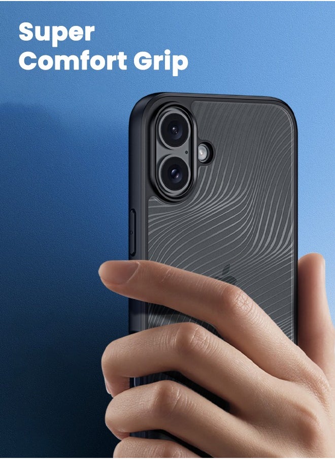 DUX DUCIS iPhone 16 Case, [SGS Dropproof Certification][Streamline Texture][Frosted Feel] Slim Shockproof Frosted Case Cover for Apple iPhone 16 2024, Black  - Image 4