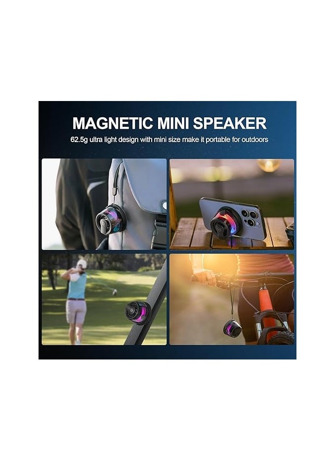 EDIFIER Edifier G200 Magnetic Bluetooth Speaker, 5W Mini Speakers Wireless with Bluetooth 5.3, RGB Light, Game Mode, 7H Playtime, Portable Phone Stand for iPhone, Travel, Golf Cart - Noir Black  - Image 2