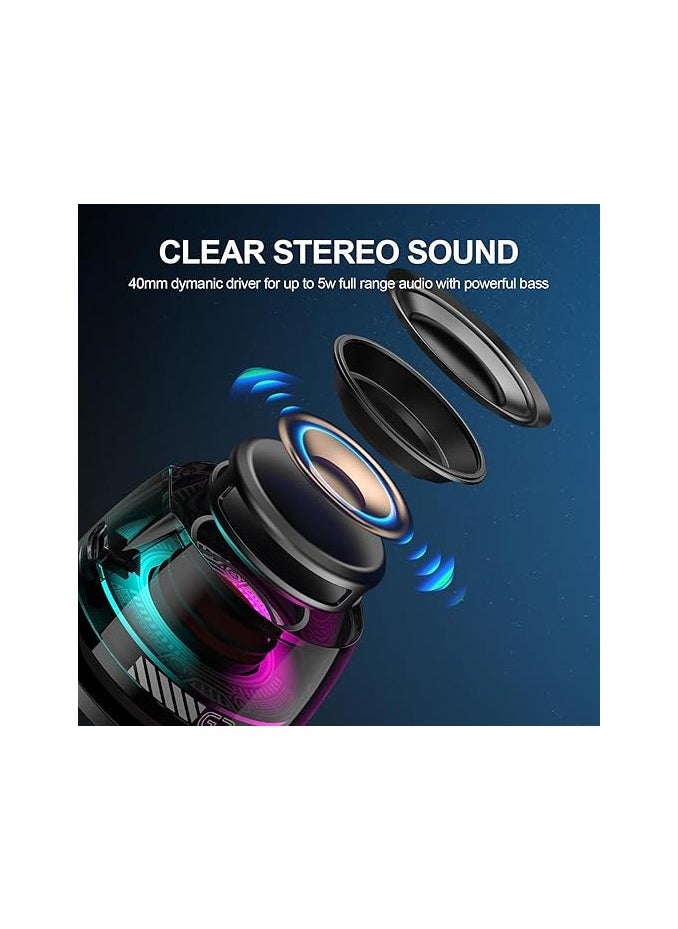 EDIFIER Edifier G200 Magnetic Bluetooth Speaker, 5W Mini Speakers Wireless with Bluetooth 5.3, RGB Light, Game Mode, 7H Playtime, Portable Phone Stand for iPhone, Travel, Golf Cart - Noir Black  - Image 3