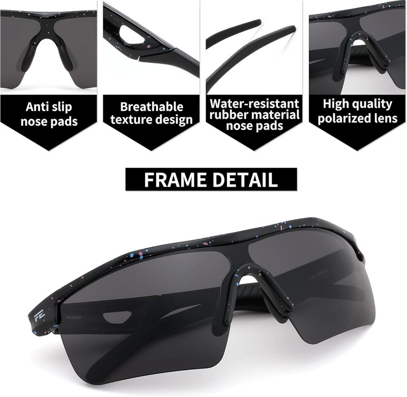 FEISEDY Kids Teens Baseball Polarized Sunglasses Sports TR90 Frame Boys Girls Cycling B2454 - Image 3
