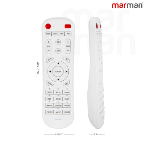 marman® Universal Projector Remote Control Model RM-P1562 Suitable for All Major 55 Projector Brands – Compatible Brand Names are Listed in Catalogue Image – Please Check the Catalogue Image - Image 4