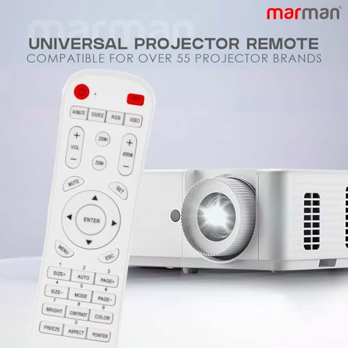 marman® Universal Projector Remote Control Model RM-P1562 Suitable for All Major 55 Projector Brands – Compatible Brand Names are Listed in Catalogue Image – Please Check the Catalogue Image - Image 5