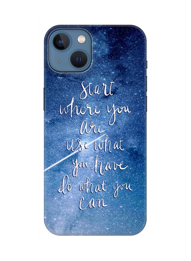 Case for Apple iPhone 14 Slim Snap Classic Series Mobile Cover Hard PC Shield Matte Finish Print - Start Use Do