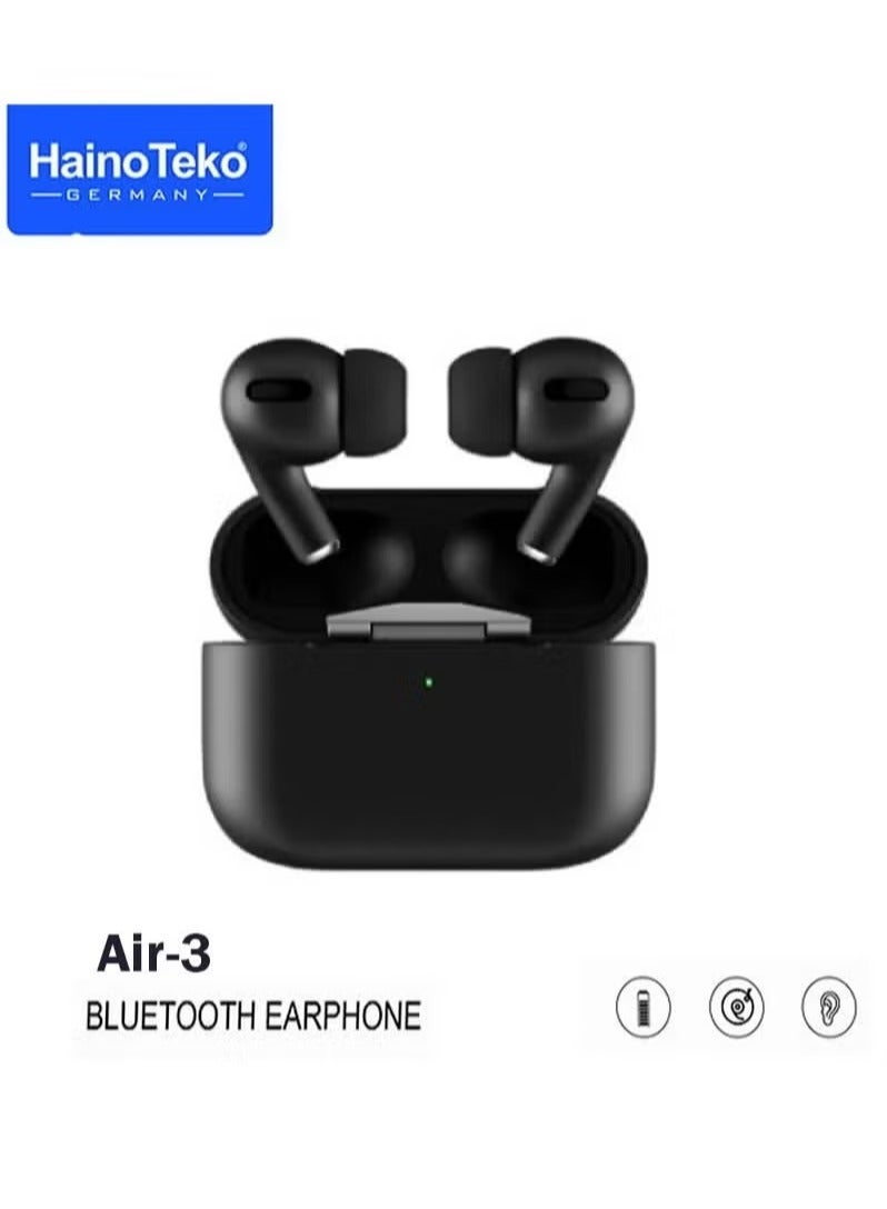 Haino Teko Haino Teko Air-3 Wireless Bluetooth Earphones for Mobile and Tablet True Wireless Stereo Earbuds with Mic Touch Control Long Battery Black - Image 2