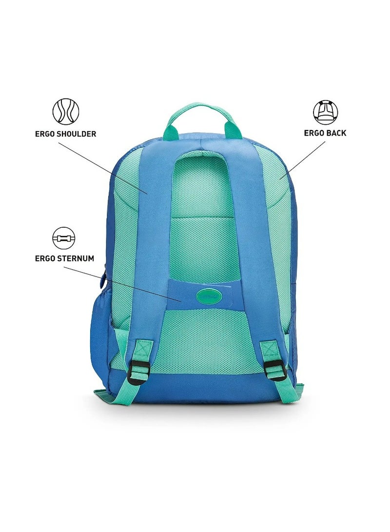 AMERICAN TOURISTER Diddle 2.0 Backpack 21L Capacity, Polyester, Mummy Blue|Front Storage Pocket|Lightweight|Ergo Back & Shoulder|Bottle Holder - 1 Year International Warranty - Image 4