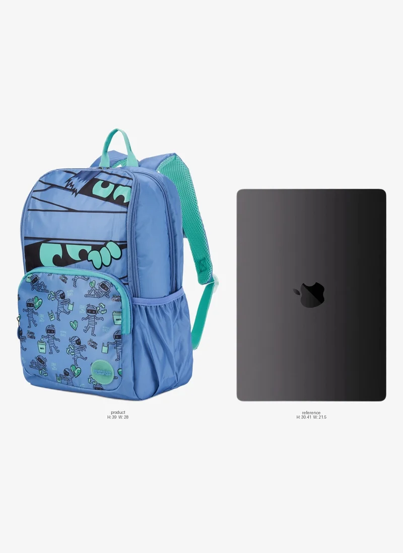 American Tourister  Diddle 2.0 Backpack 21L Capacity, Polyester, Mummy Blue|Front Storage Pocket|Lightweight|Ergo Back & Shoulder|Bottle Holder - 1 Year International Warranty  | Best Price UAE