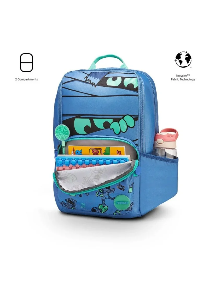 American Tourister  Diddle 2.0 Backpack 21L Capacity, Polyester, Mummy Blue|Front Storage Pocket|Lightweight|Ergo Back & Shoulder|Bottle Holder - 1 Year International Warranty  | Best Price UAE