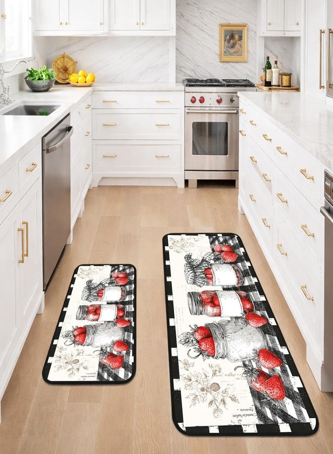 seewan Classic Kitchen Mats for Floor, 2-Piece Non-Slip Kitchen Rugs, Washable Kitchen Mat for Kitchen, Hallway, and Laundry Decor, Sizes 17"x30" + 17"x47" - Image 2