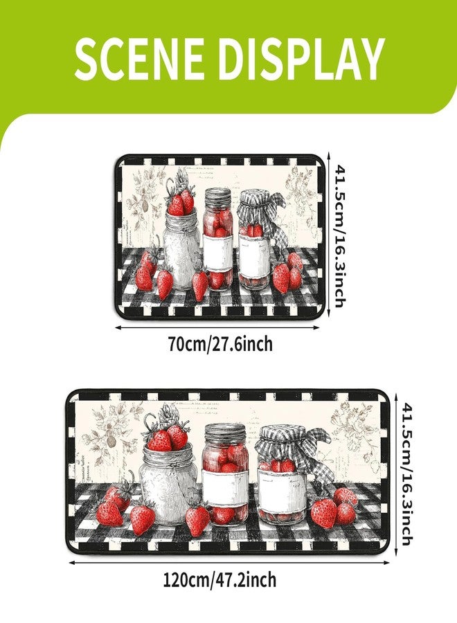seewan Classic Kitchen Mats for Floor, 2-Piece Non-Slip Kitchen Rugs, Washable Kitchen Mat for Kitchen, Hallway, and Laundry Decor, Sizes 17"x30" + 17"x47" - Image 3