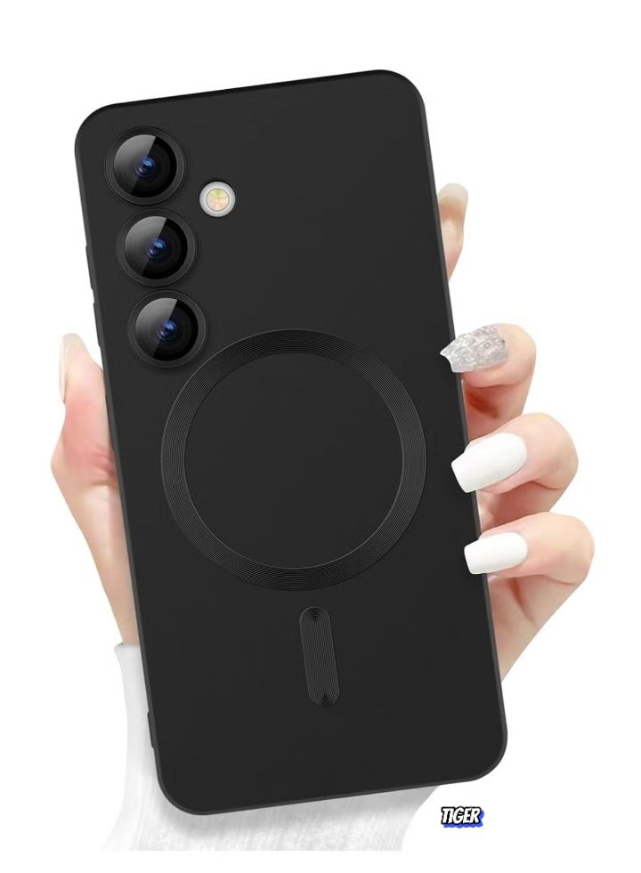 TIGER Samsung Galaxy S24 Plus 5G Magnetic Case Cover – Luxury Metallic Paint, Silicone Phone Case with Full Camera Lens Protector, Shockproof Design for Ultimate Protection – Perfect Fit for Samsung Galaxy S24 Plus 5G - Image 1