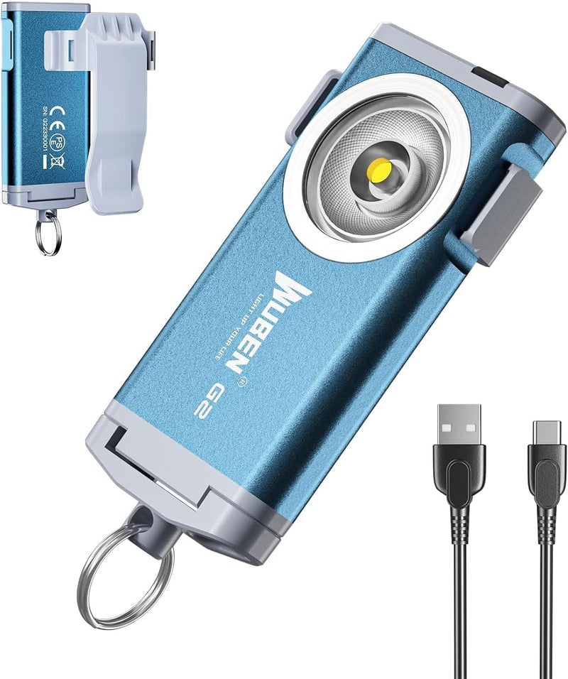 WUBEN G2 Keychain Flashlight - 175° Wide Beam, Magnetic Keyring Torch with 5 Light Modes - Image 4