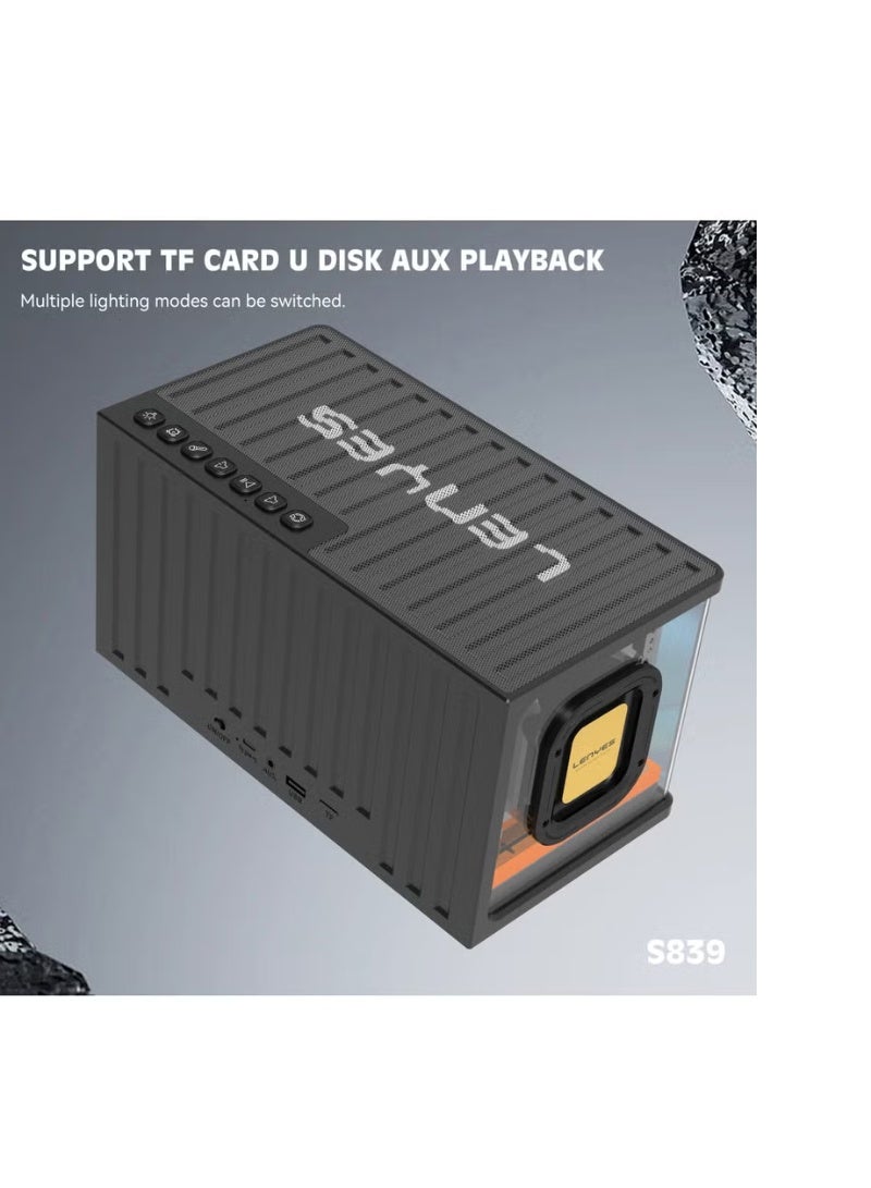 Lenyes S833 Outdoor Wireless Speaker 150W Powerful Bass with RGB LED Lighting - Image 3