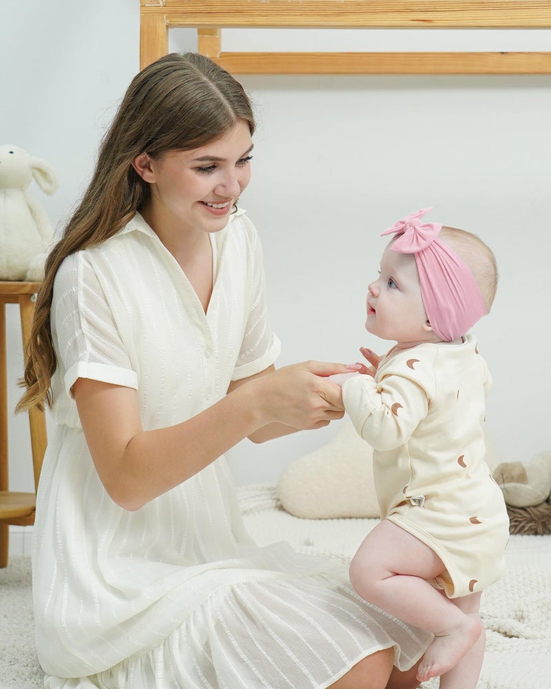 jollybows 20pcs Baby Girls Nylon Headbands Turban Hair Bows Hair Band Elastic Hair Accessories for Kids Toddlers Infants Newborn - Image 3