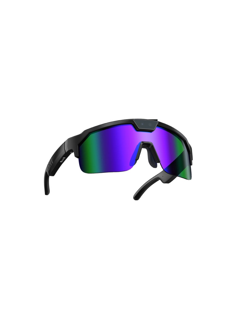 ZESITH Purple Blue AI Translation Outdoor Sunglasses 800W Camera Photo Video Bluetooth Cycling Skiing Fishing Glasses - Image 1
