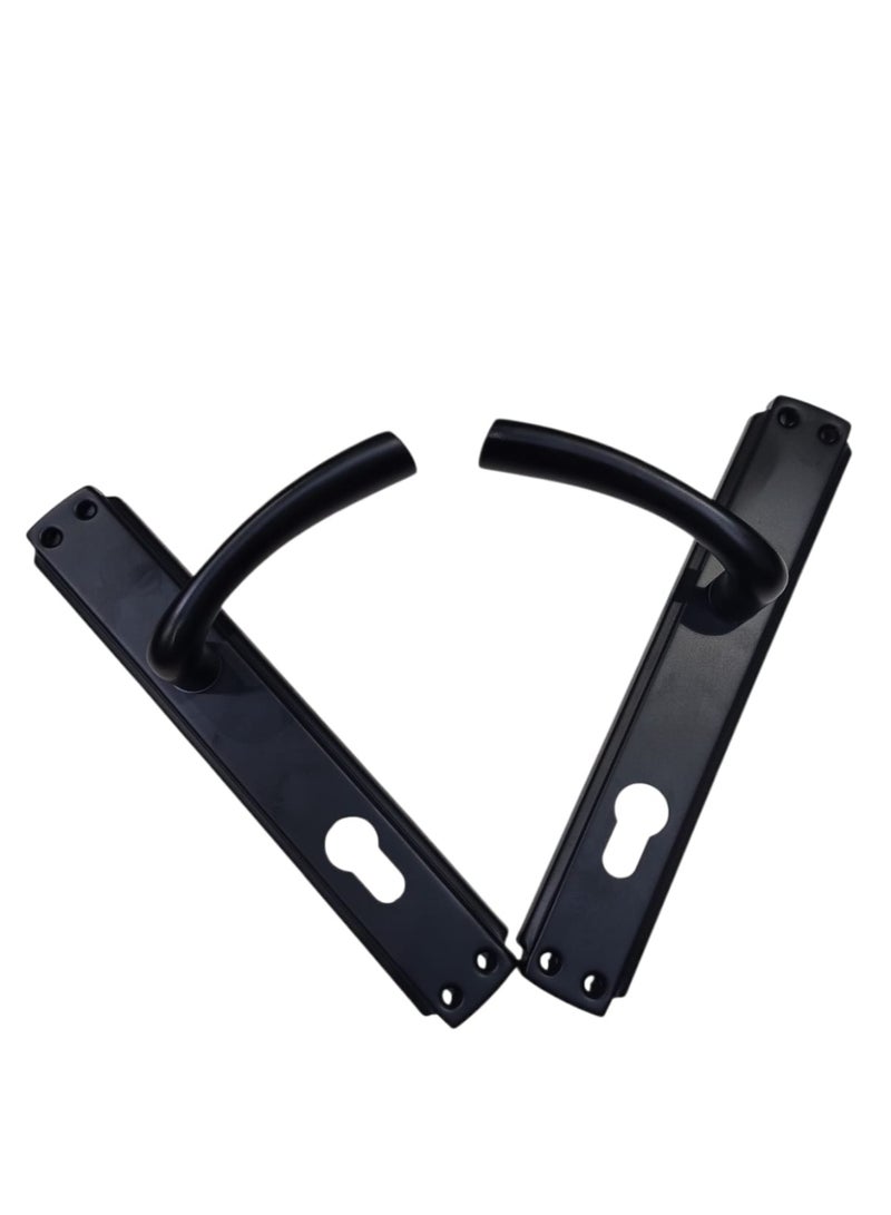 Black Interior Door Handle Set with Keyhole Plate – Stylish Durable Design – Modern Door Handle Kit for Home and Office - Image 1