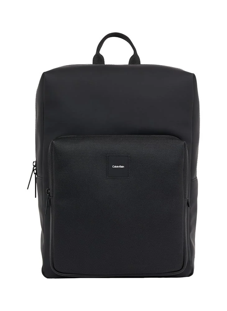 CALVIN KLEIN Front Pocket Zip Squared Backpack