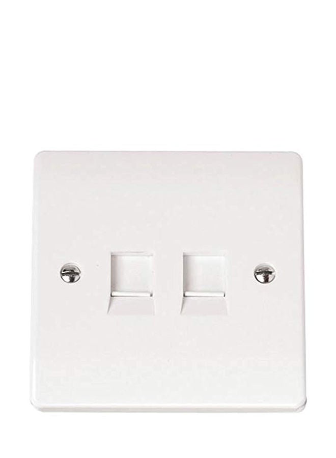 SNOWLITE UK Telephone Socket (2 Gang)