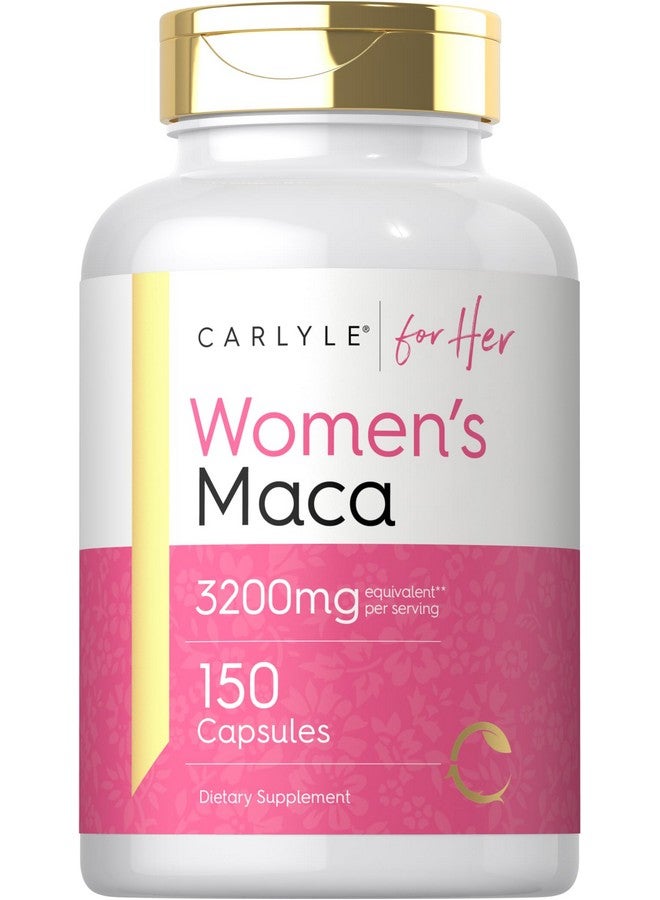 Carlyle Maca Root Capsules for Women 3200mg | 150 Count | Non-GMO, Gluten Free Supplement | for Her - Image 1