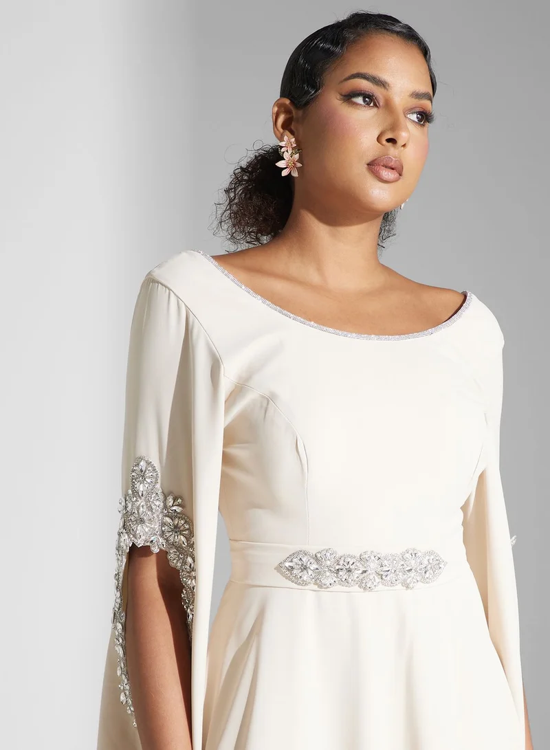 Yaser albik Embellished Tiered Dress