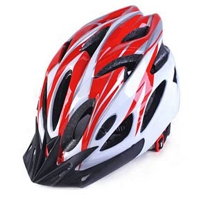 FASTPED Bicycle Helmet with Adjustable Lightweight Bike Helmet (Red and White) - Image 3