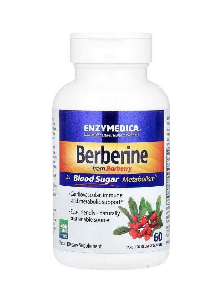 ENZYMEDICA Enzymedica – Berberine Capsules with Targeted Delivery Formula – 60 Capsules for Supporting Balanced Sugar Levels and Metabolic Health - Image 3